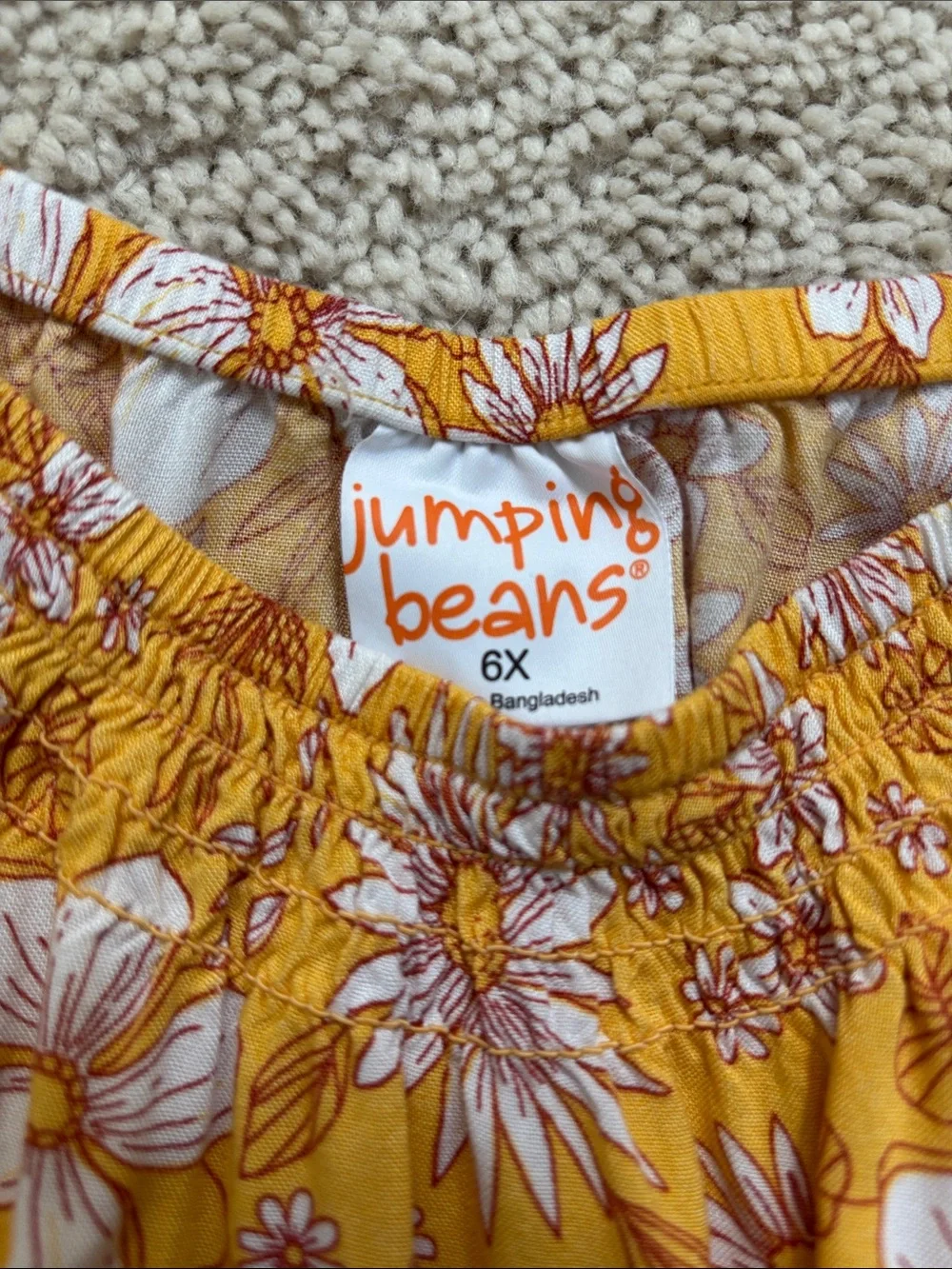 Jumping Beans Girls Yellow Floral Sundress